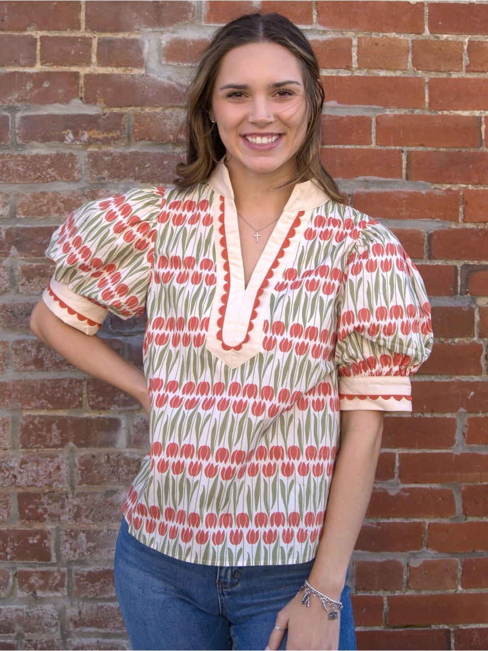 Floral Caftan Top